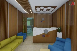stylish office reception area