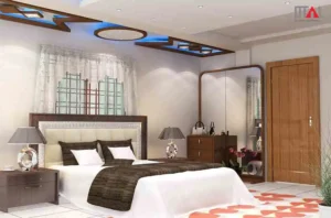 contemporary dressing unit with mirror