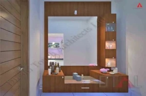 designer dressing unit with mirror