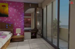 modern dressing unit with built-in lighting