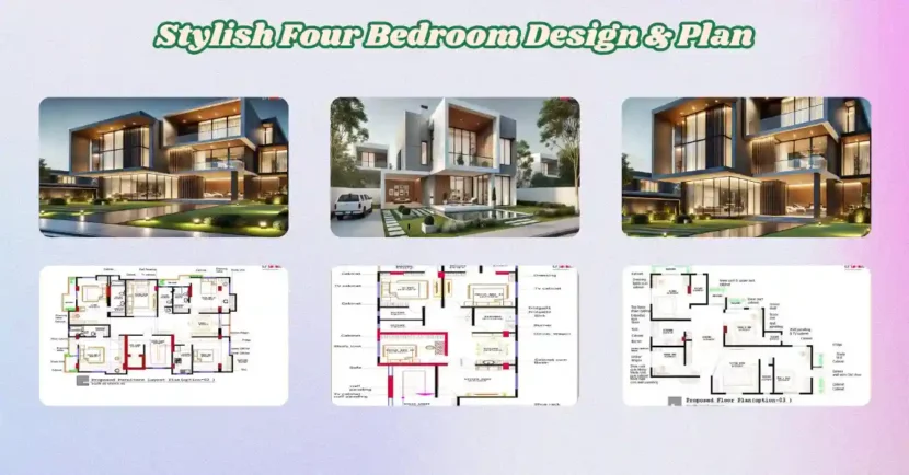 four bedroom house design in bangladesh