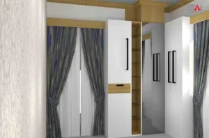 luxury modern bedroom with velvet touches