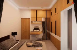 spacious open modern bedroom
